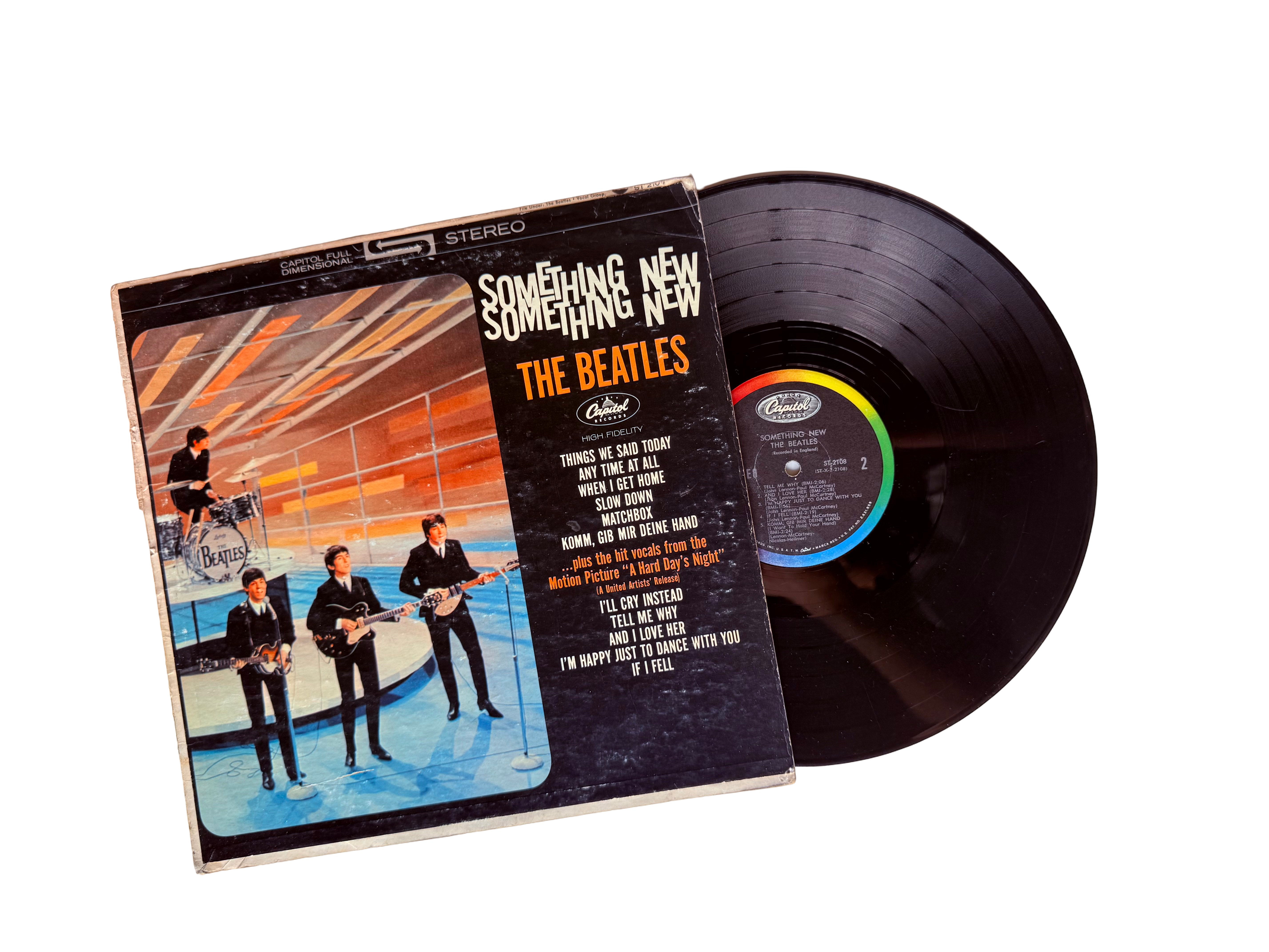 <a href='https://usastore.thebeatles.com/products/something-new-1lp' target='_blank' rel='noopener noreferrer'>The Beatles - Something New</a> vinyl, 1968. Thirfted.