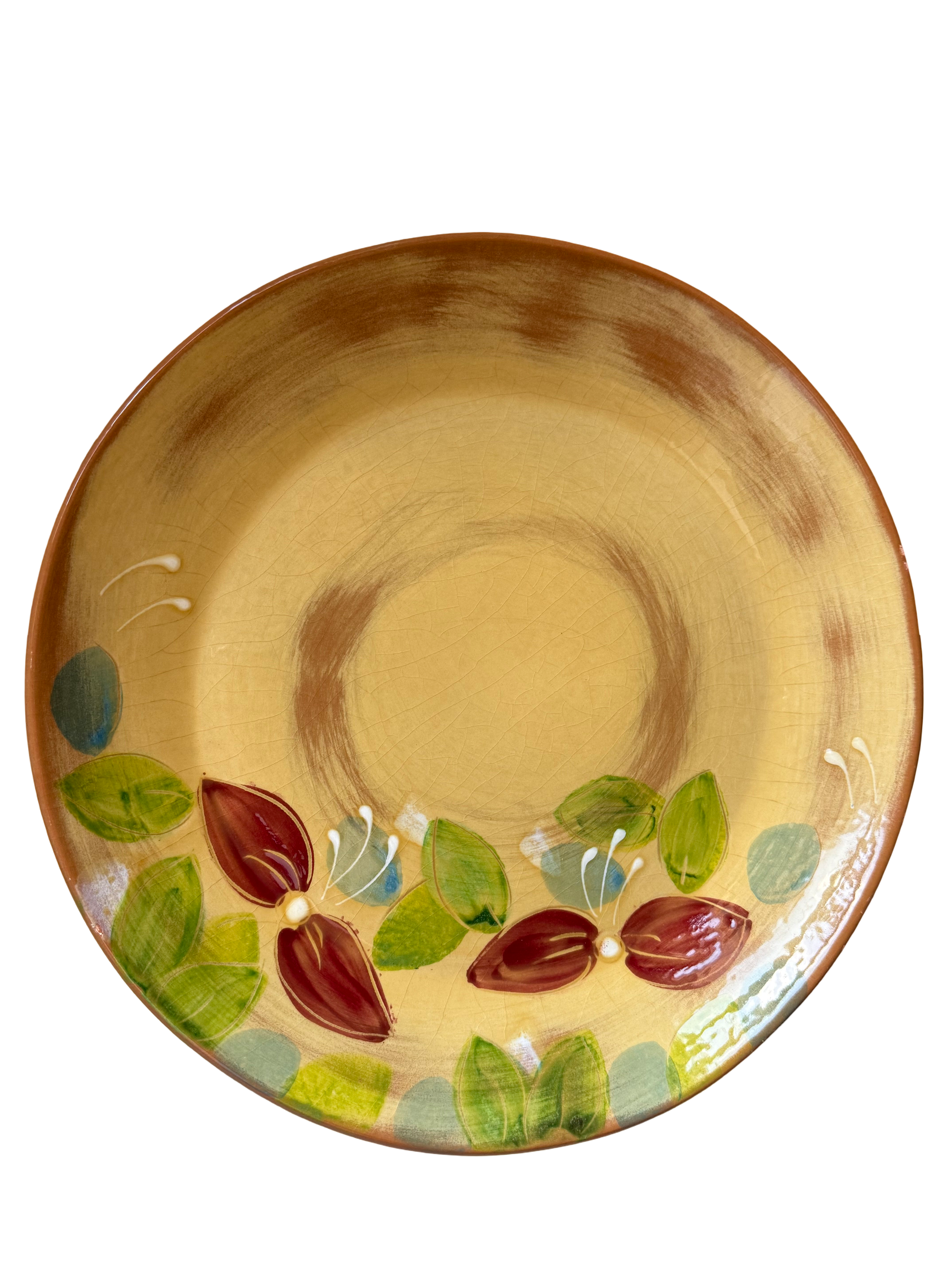 Netas Italy hand-painted ceramic salad plate, 1960's. Thrifted.