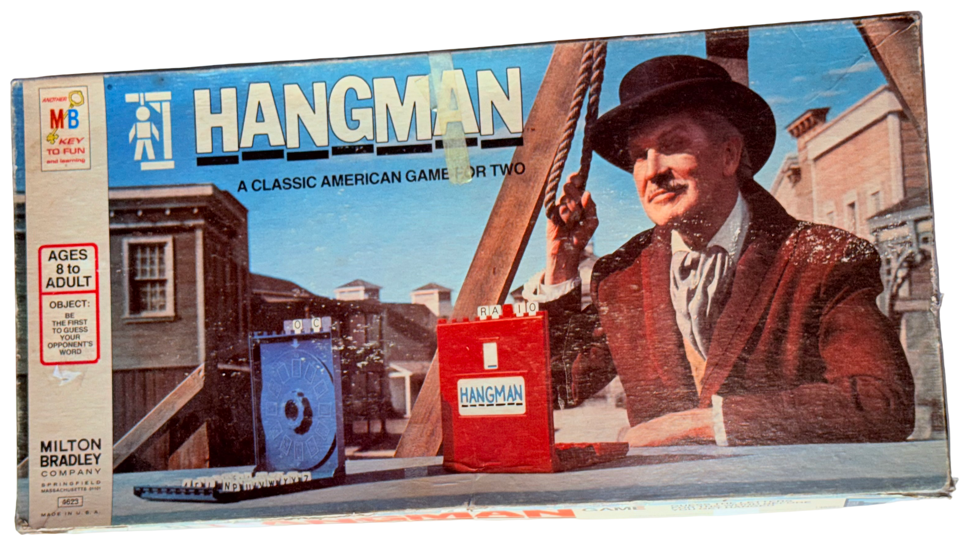 <a href='https://www.ebay.com/shop/board-game-hangman?_nkw=board+game+hangman' target='_blank' rel='noopener noreferrer'>1976 Milton Bradley Hangman</a> board game. Thrifted.