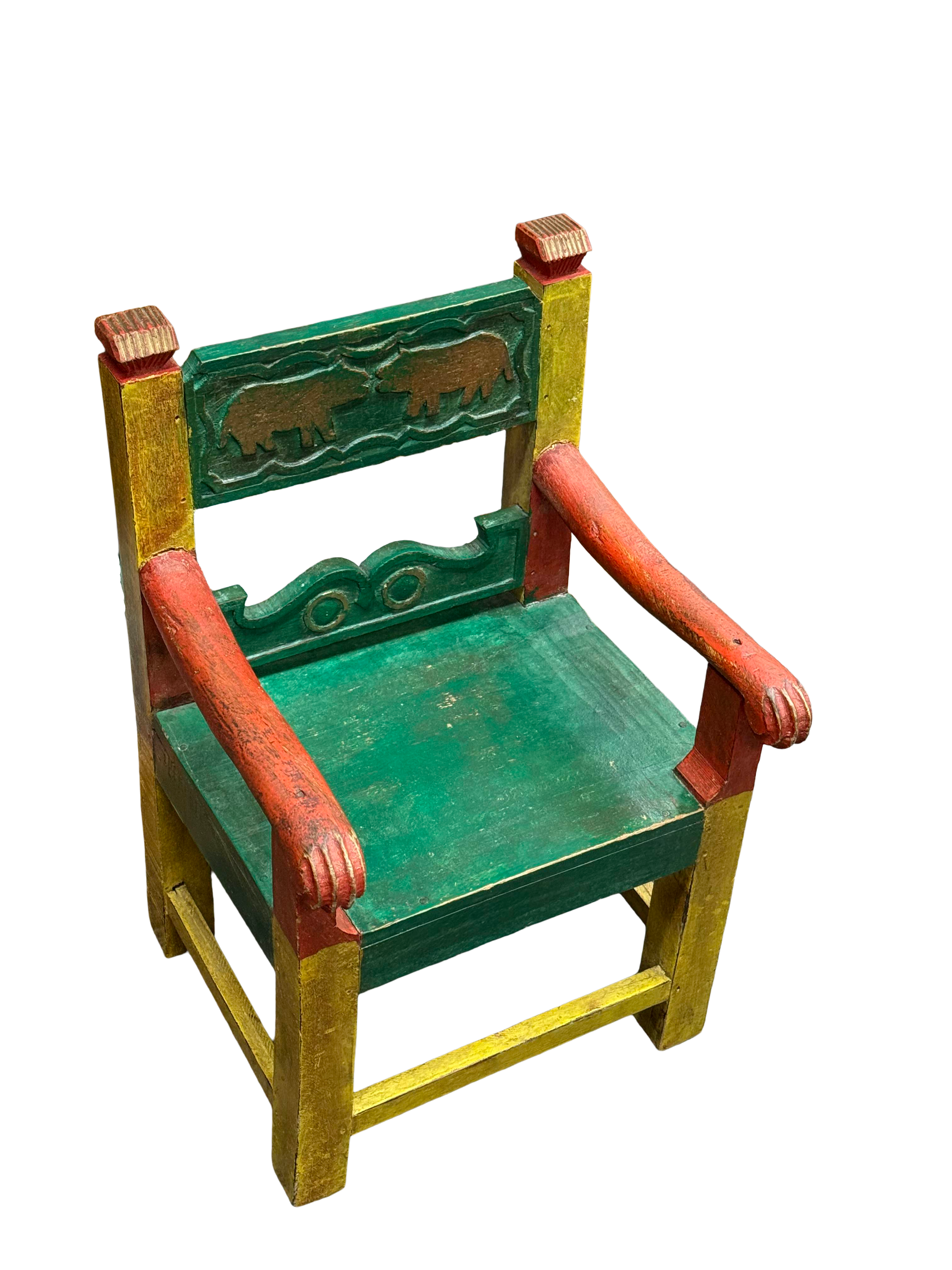 Rustic Wooden Doll Chair. Spotted at <a href='https://www.twicesoldtales.com/' target='_blank' rel='noopener noreferrer'>Twice Sold Tales</a> bookstore, Seattle, WA.
